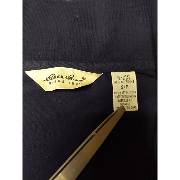 Eddie Bauer Womens S/P Navy Blue Cotton Polo Midi Dress Button Front - Picture 2 of 8